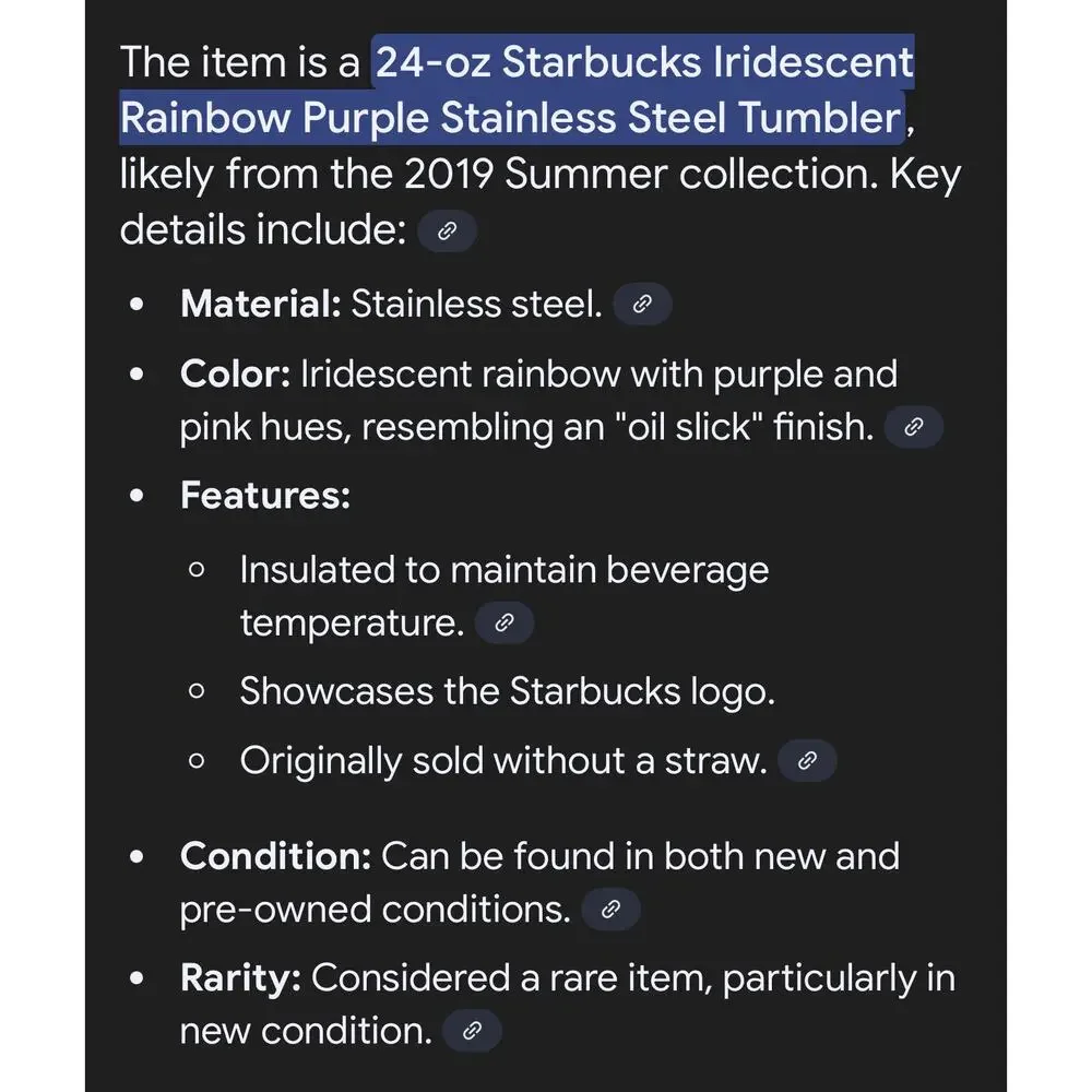 2019 Starbucks Stainless Steel Pink Halo Cold Cup Tumbler 24oz discontinued rare